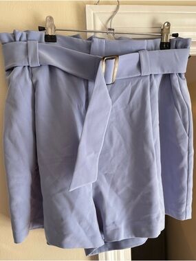Nine West Lilac Paperbag Tie-Waist Shorts